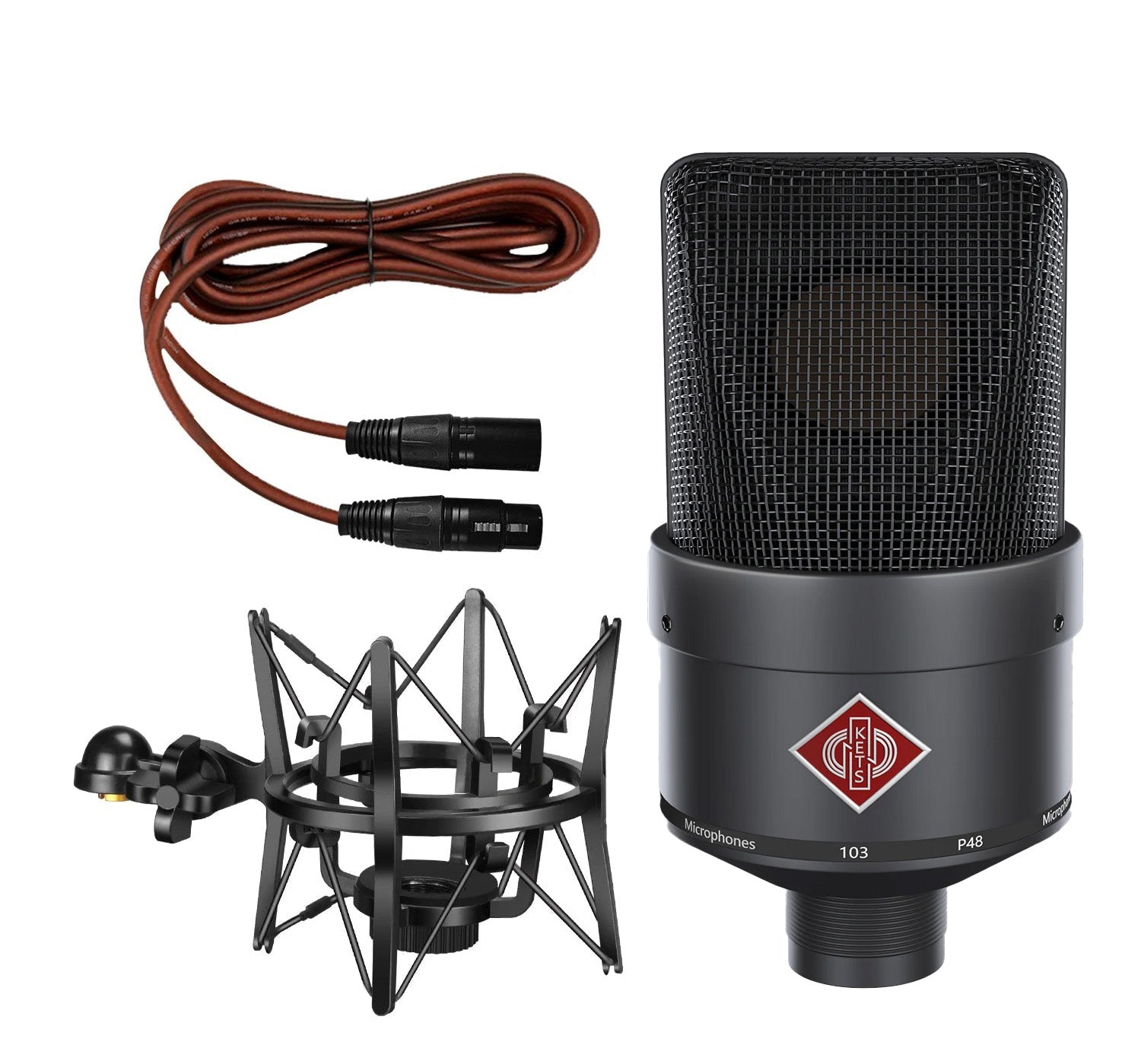 TLM 103 XLR - Microfone Profissional Condensador, para Estúdio e Streaming
