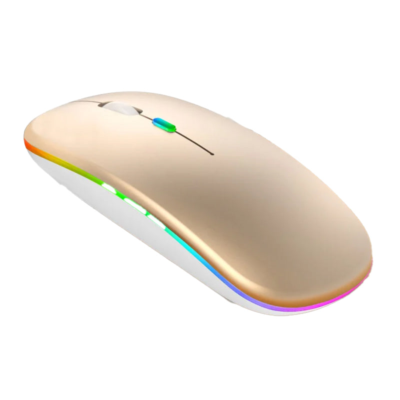Rato Wireless LYBYU – Sem fios, Recarga USB-C, Silencioso, RGB