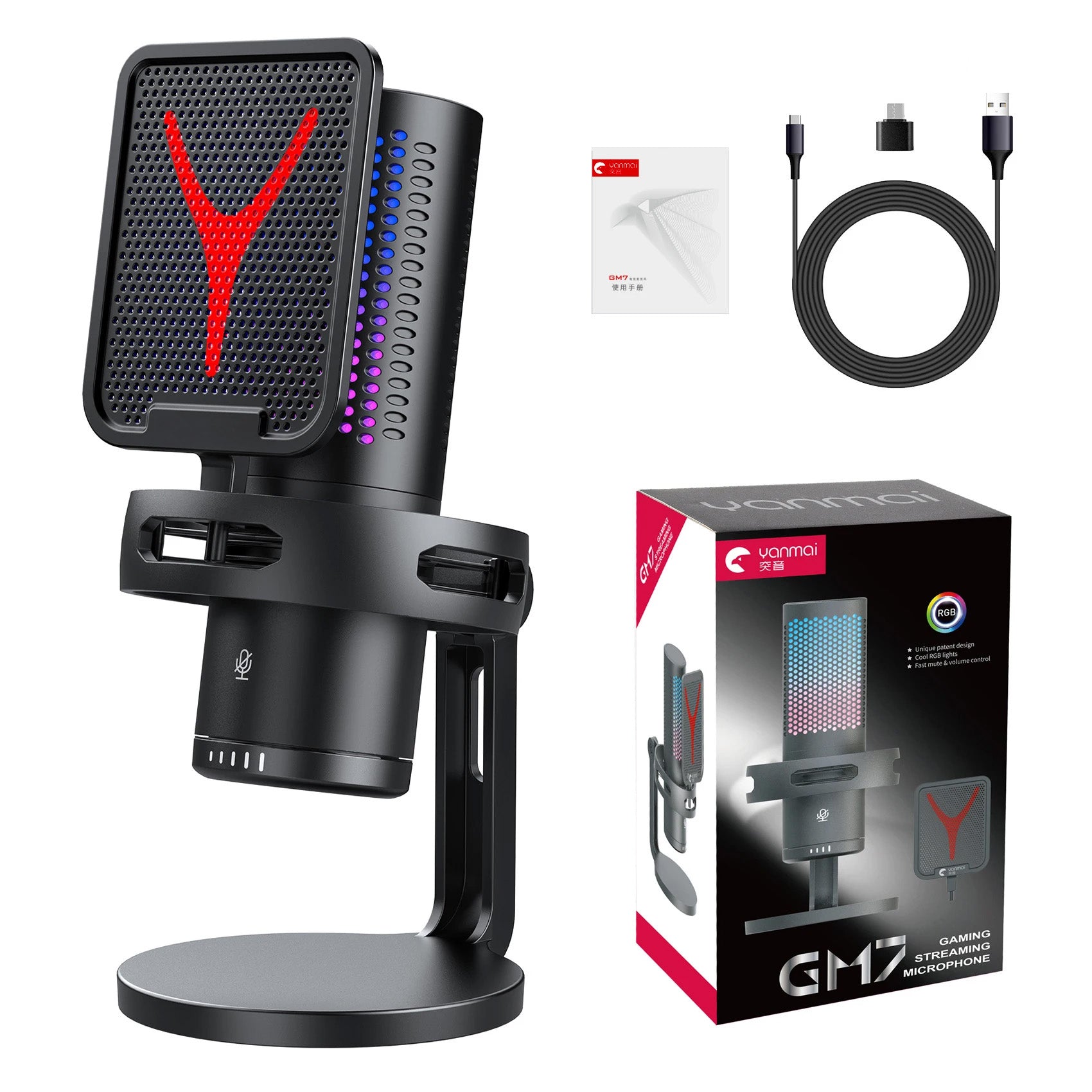 AYEBEAU - Microfone Condensador para Gaming, Streaming e Podcast