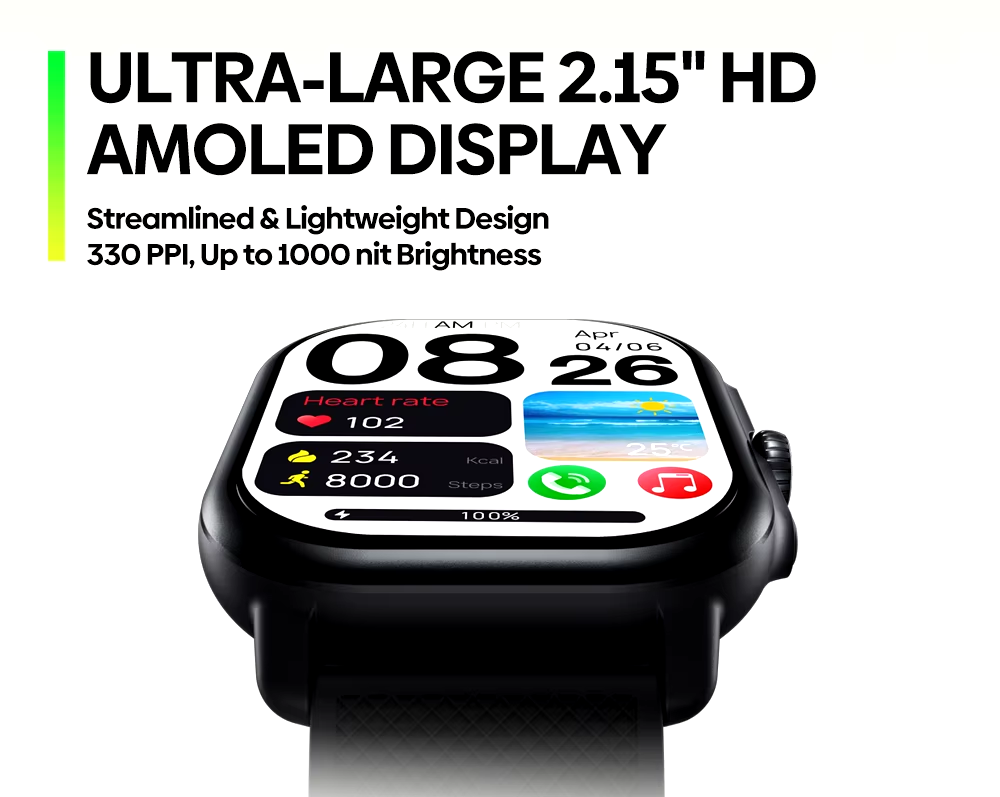 Smartwatch ZEBLAZE Beyond 3 Pro - AMOLED, GPS, STRAVA, Monitorização Completa de Saúde e Tracking Desportivo