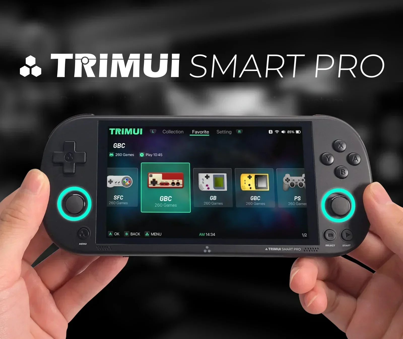 TRIMUI SMART PRO - Consola Portátil com 13000 Jogos incluidos, Wi-Fi e Bluetooth
