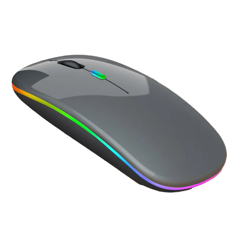 Rato Wireless LYBYU – Sem fios, Recarga USB-C, Silencioso, RGB
