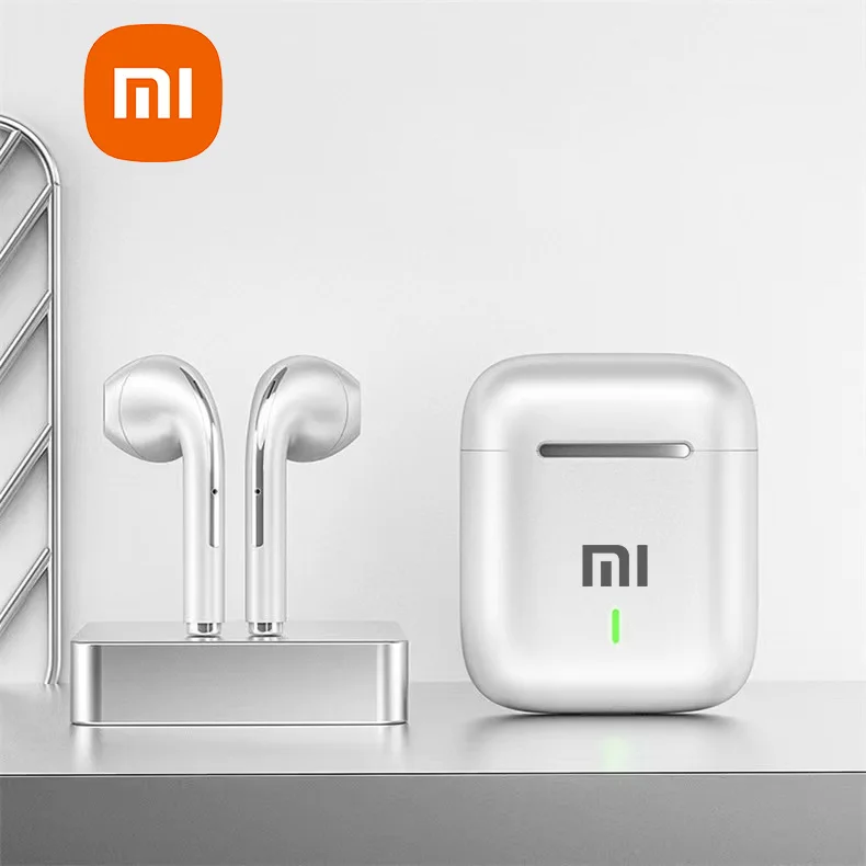 Auriculares sem fios XIAOMI J18 em branco com base de carregamento
