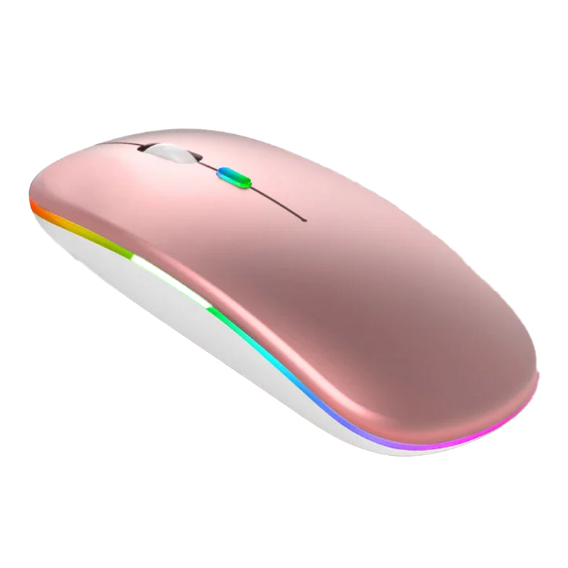 Rato Wireless LYBYU – Sem fios, Recarga USB-C, Silencioso, RGB