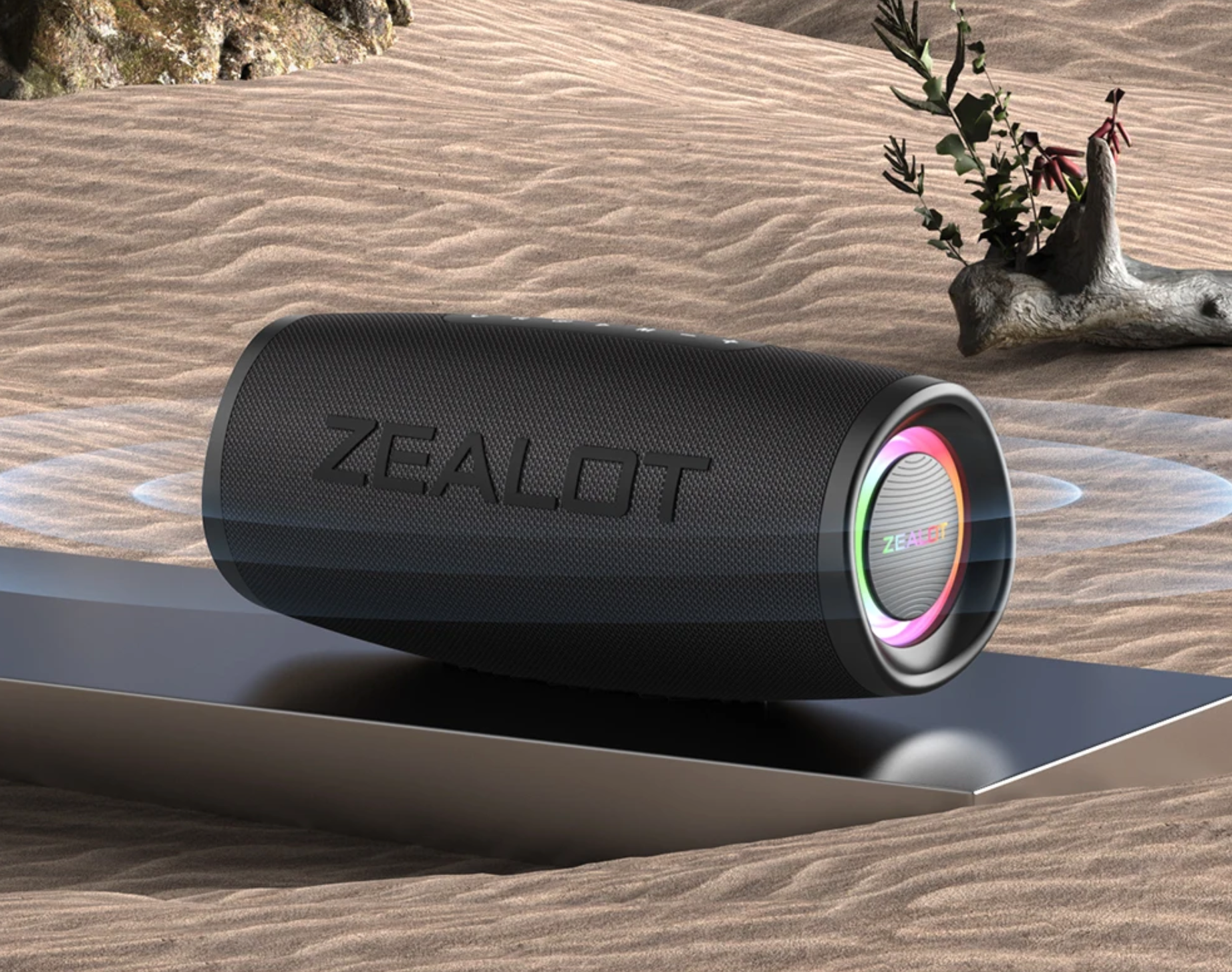 Coluna ZEALOT-S56 Bluetooth - 40W, IPX6 Impermeável com Excelentes Graves
