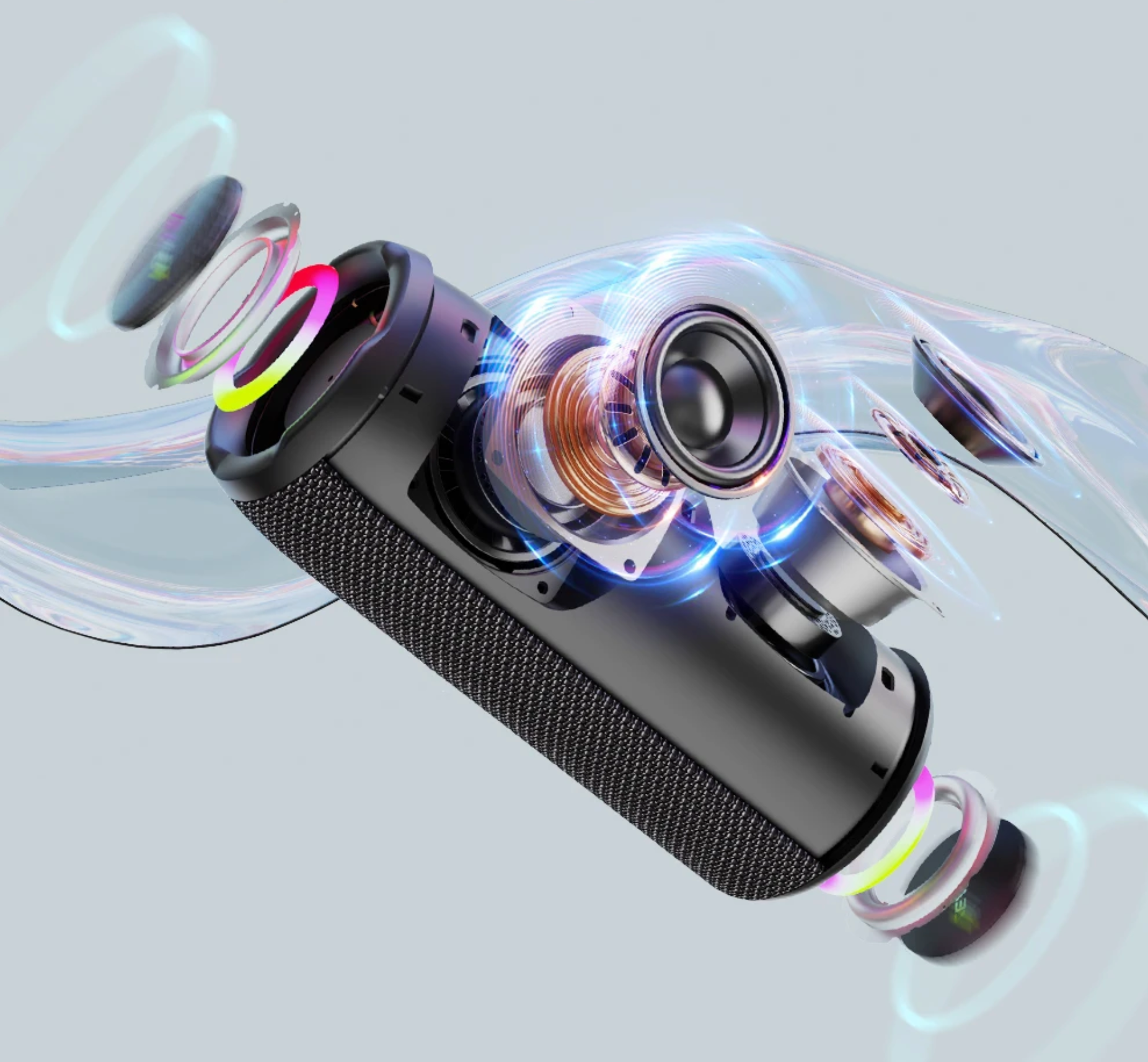 Coluna Bluetooth ZEALOT-S49PRO - IPX6 Impermeável, Bass Boost, Surround 3D