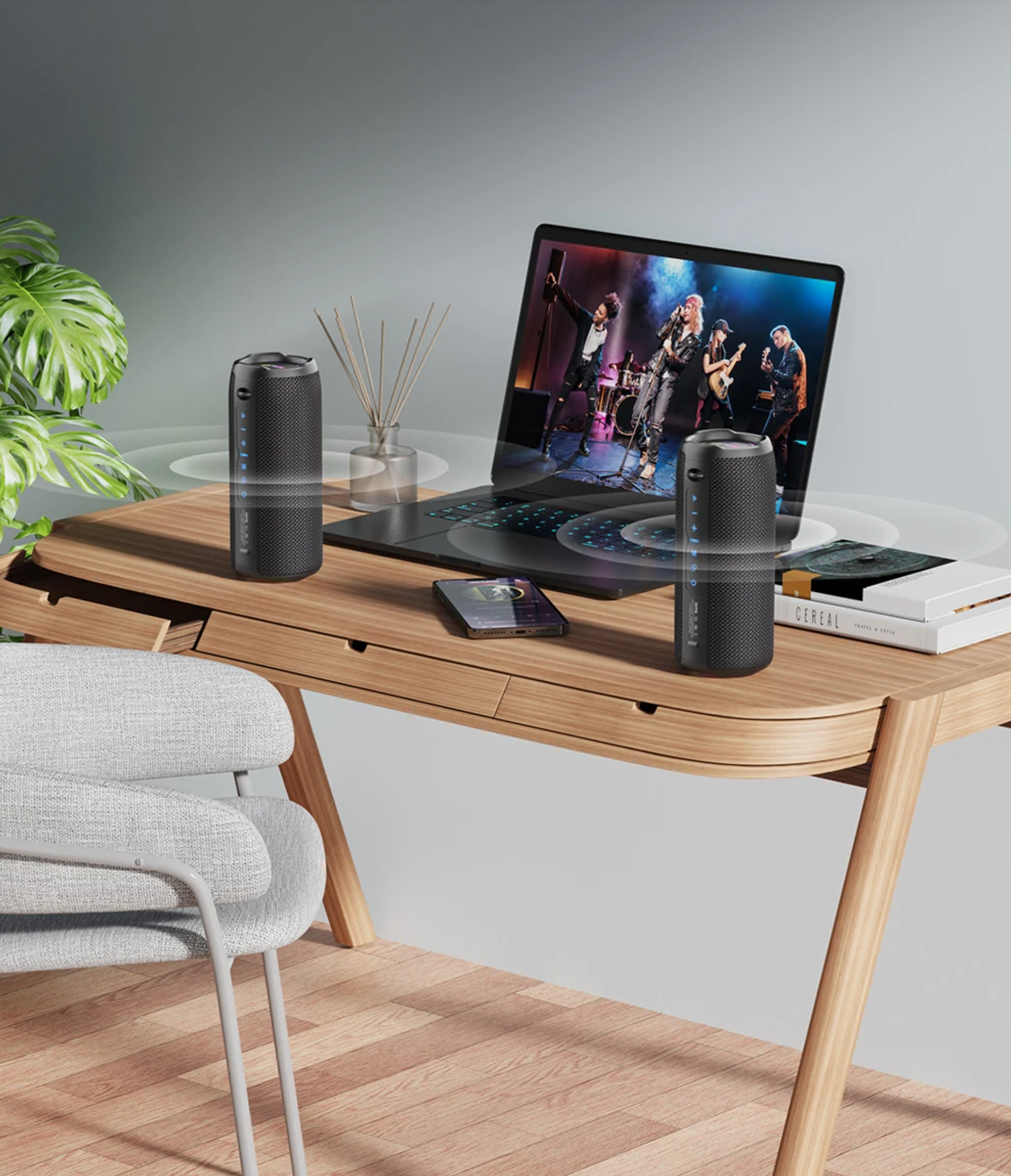 Coluna Bluetooth ZEALOT-S49PRO - IPX6 Impermeável, Bass Boost, Surround 3D