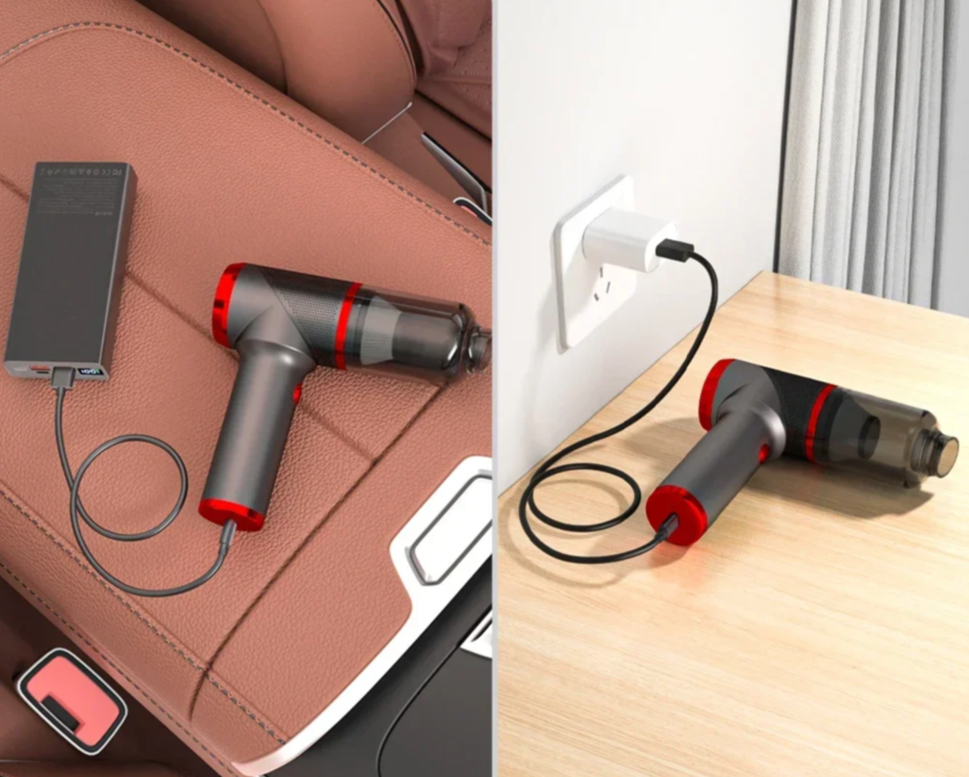 Mini Aspirador SZUK 8000PA - Aspira e Sopra, 560g, USB-C