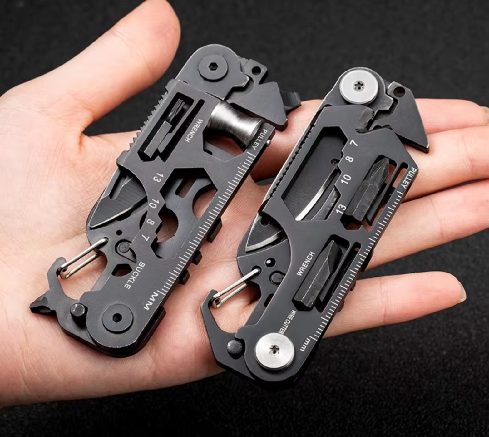 Cartão Tático Multi-ferramentas - Faca e Mini Reparação de Bicicleta