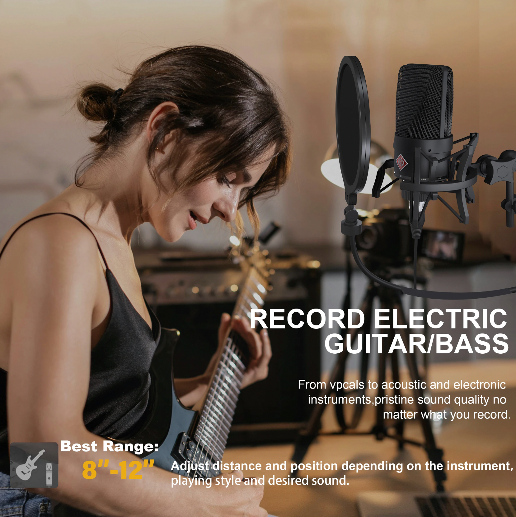 TLM 103 XLR - Microfone Profissional Condensador, para Estúdio e Streaming