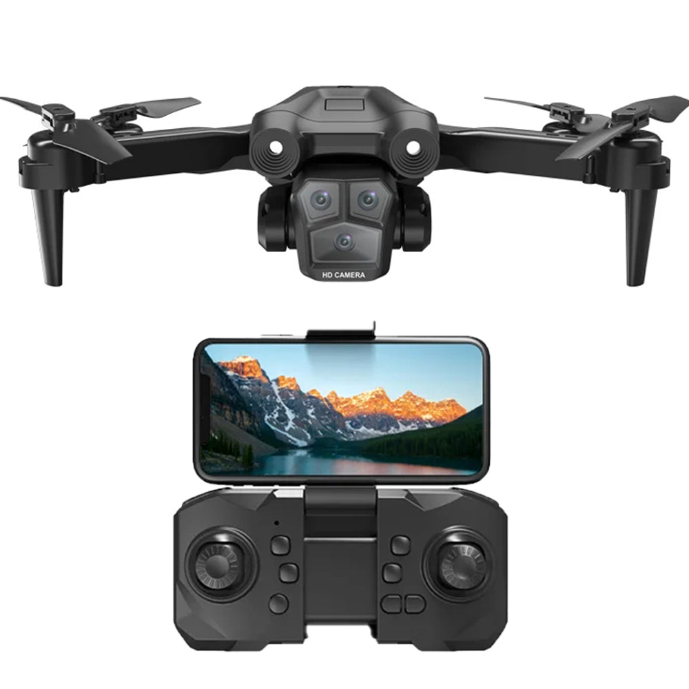 Drone RC M4 com braços abertos, comando Wi-Fi e ligação ao telemóvel