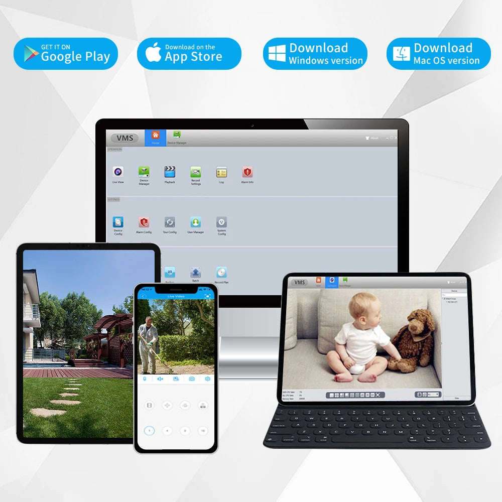 Câmara Dome ASECAM - 8MP, À Prova de Água, Anti-Vandalismo e Visão Noturna