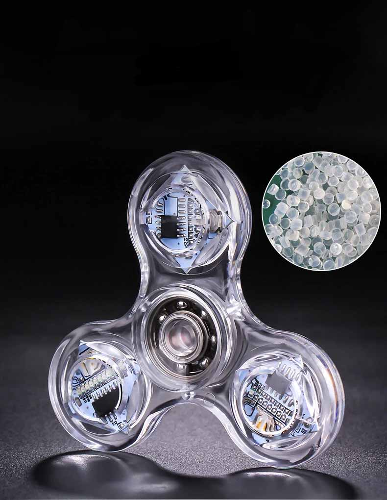 Fidget Spinner LED Luminoso – Brilha no Escuro, Moderno, ABS Resistente, Anti-Stress