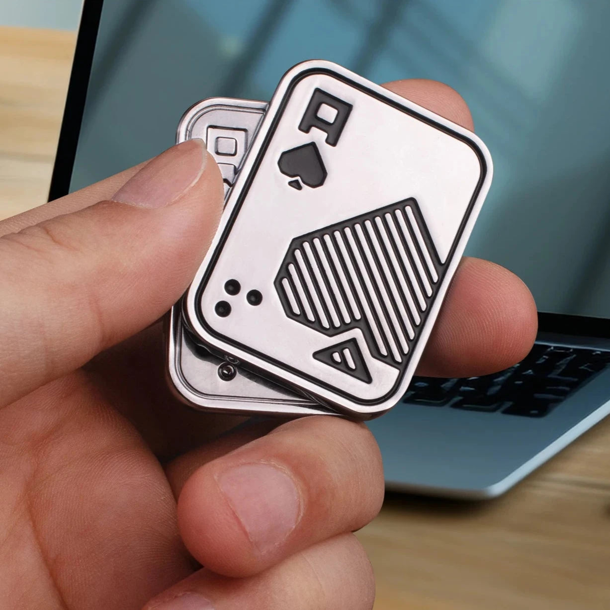 Fidget Slider de Metal – Alívio de Stress, Íman Magnético, Design Resistente