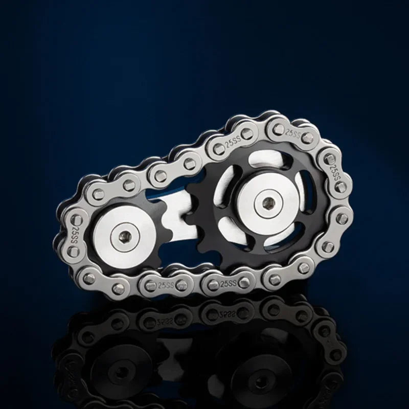 Fidget Spinner Corrente – Aumento de Concentração para estudos, Em Aço Inoxidável, Rolamento Silencioso