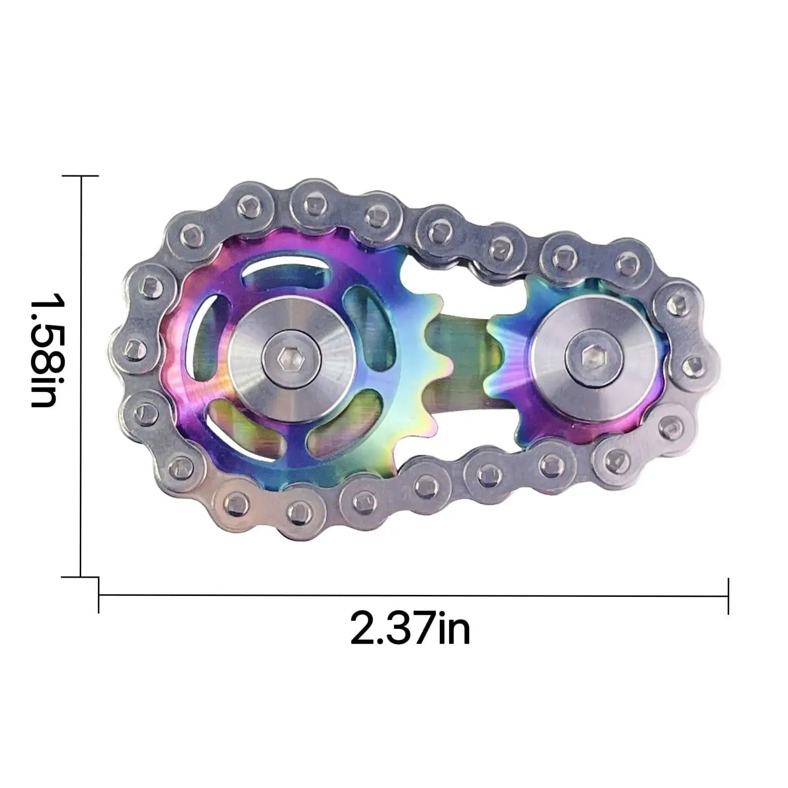 Fidget Spinner Corrente – Aumento de Concentração para estudos, Em Aço Inoxidável, Rolamento Silencioso