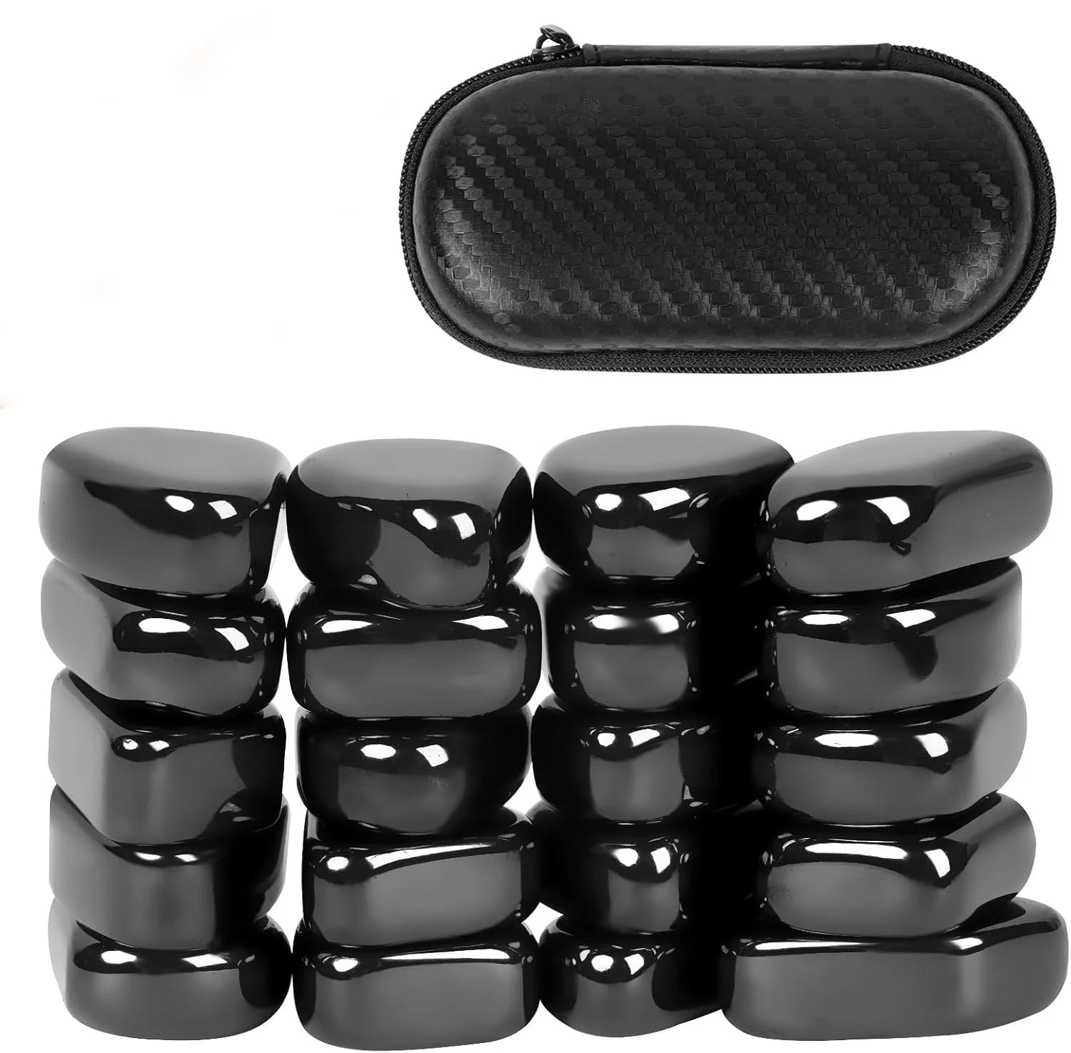Ímanes Pedras Magnéticas - Anti-Stress, Metálicas, Portáteis com Estojo