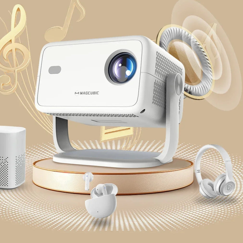 Projetor MAGCUBIC L018 – 4K, 650 ANSI, Android 11, Auto Focus, Wi-Fi 6