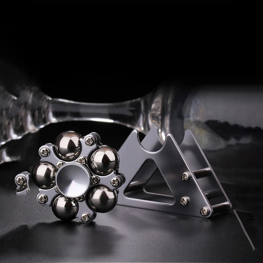 Fidget Spinner Duplo Pêndulo – Metálico, Giroscópio, Anti-Stress