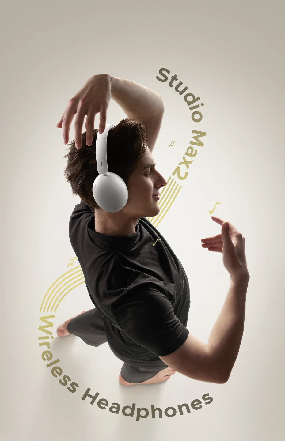 Headphones UGREEN Studio Max2 – Bluetooth, até 80h de Autonomia, Microfone Integrado, Compatíveis com App