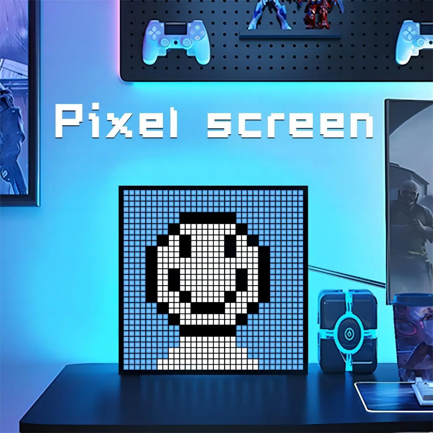 Painel LED Pixel RGB Smart Matrix - Controlo por App, Decoração Gaming