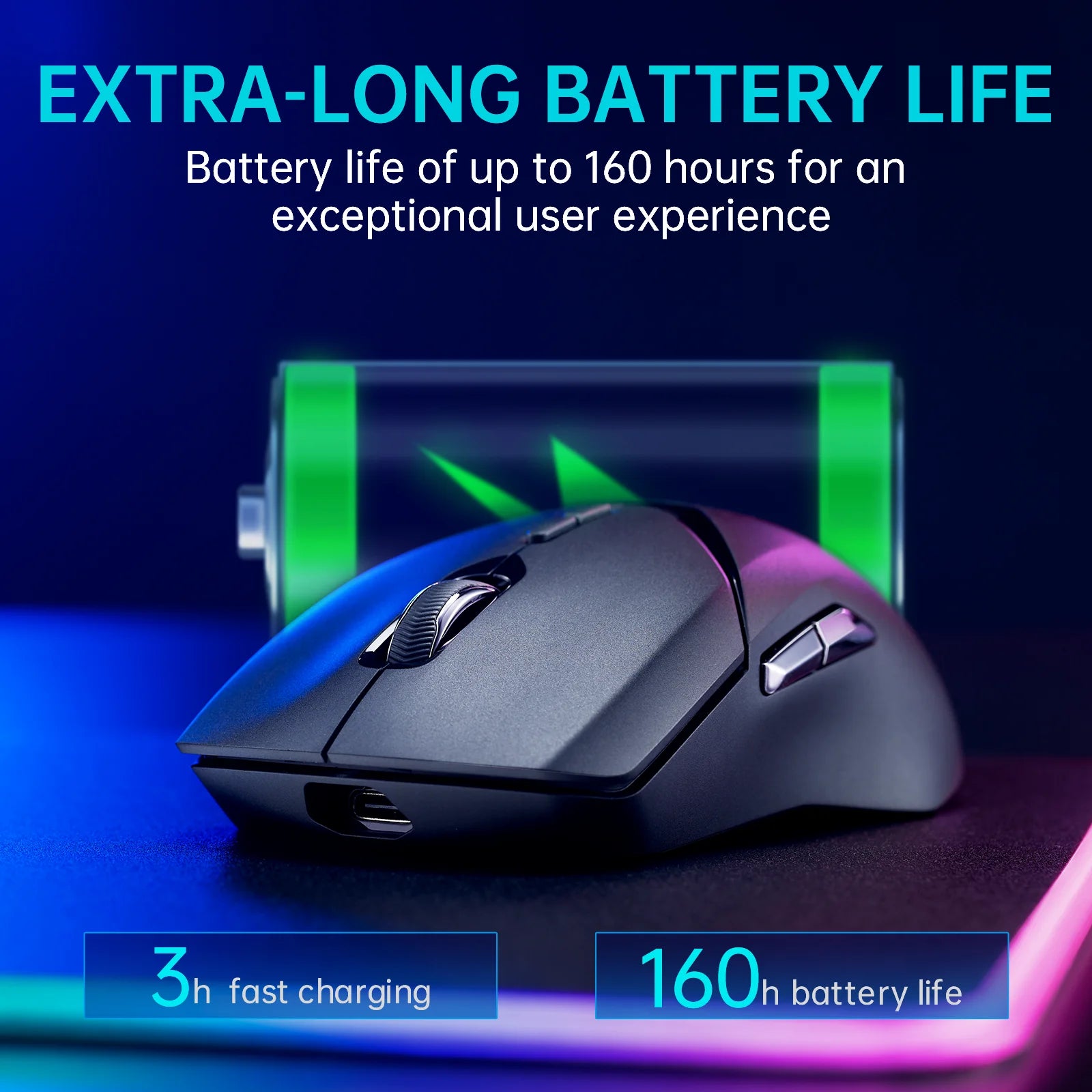 Rato Gaming RAPOO VT9PRO – Sem Fios, 26.000 DPI, Sensor PAW3398, Botões Programáveis