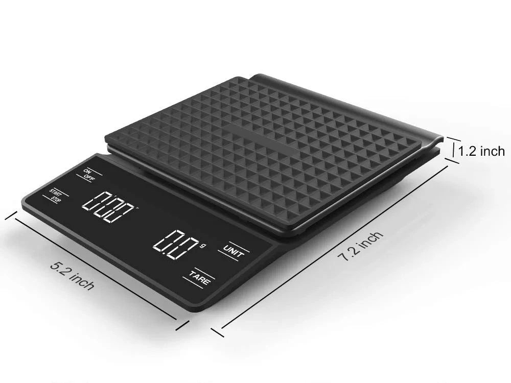 Balança NANUM de Cozinha Digital com Temporizador – Alta Precisão, 3kg, 0.1g, Ecrã LED, Portátil