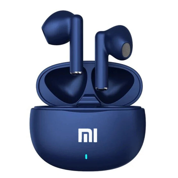 Auriculares sem fios XIAOMI AP09 em azul com caixa recarregável e controlo touch