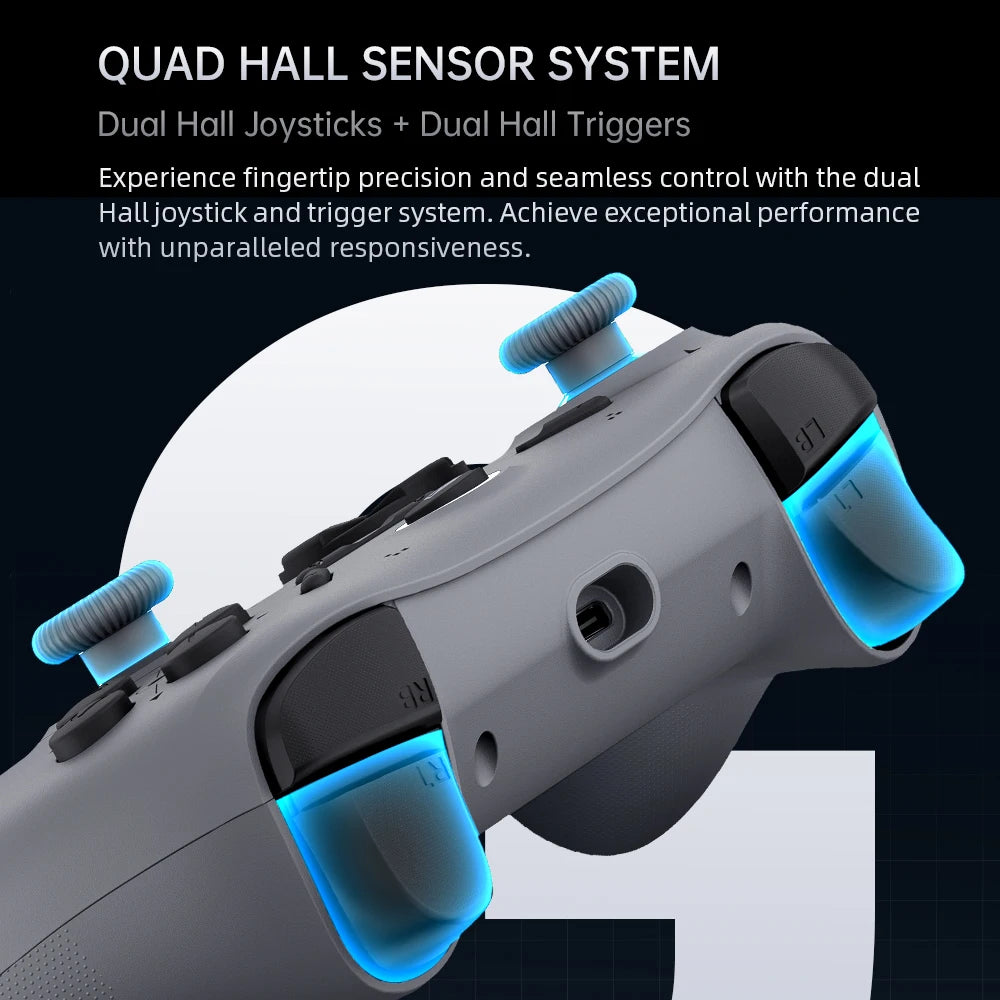 Comando Gaming MACHENIKE G1 – Sem Fios, Vibração Dupla, Compatível PC/Switch/Android/iOS