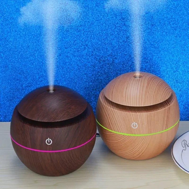 Humidificador e Difusor de Aromas - em Madeira para Casa, USB