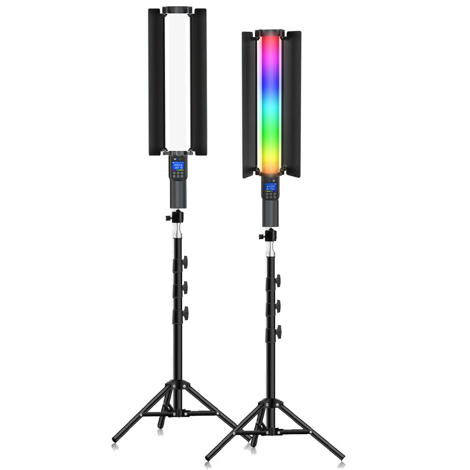 BTFOOR - Vara de Luz LED RGB para Fotografia e Vídeo, 2500K-8500K, Tripé Incluído
