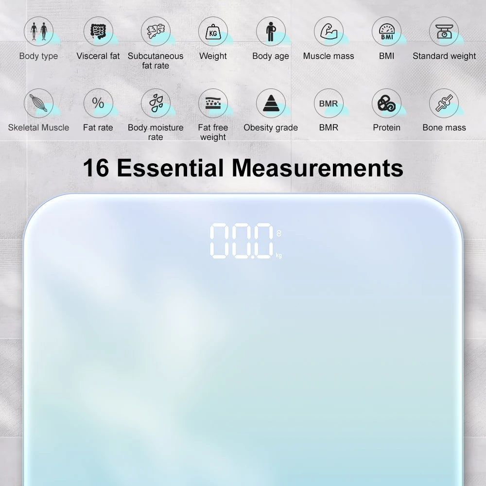 Balança Inteligente INSMART de WC – Análise Corporal com Bluetooth, Bioimpedância, 180kg, Monitorização de Gordura Corporal e IMC