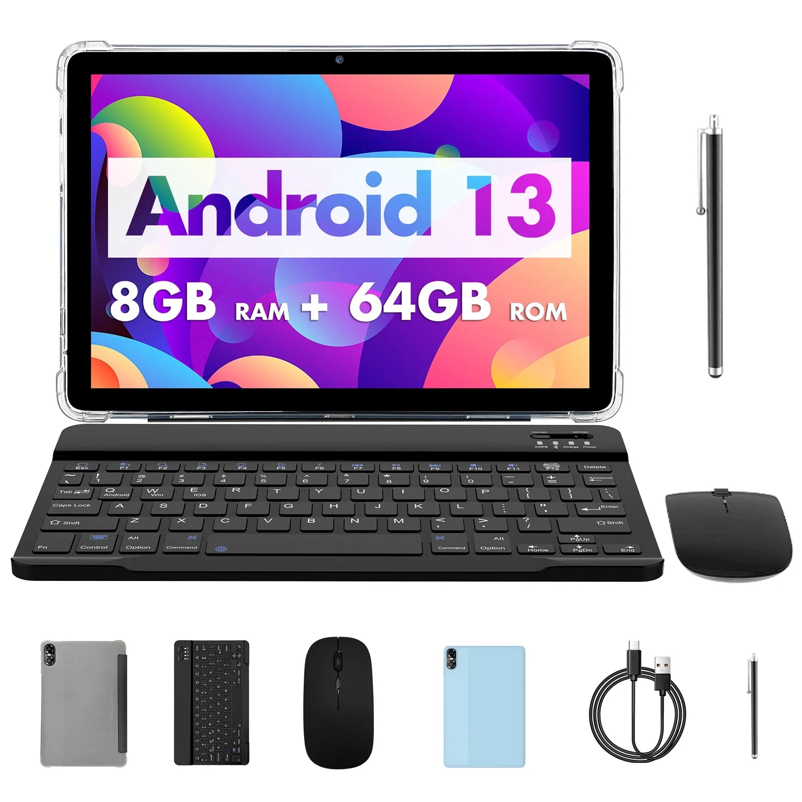 PACK Tablet PRITOM TOUCH 10 Plus + Acessórios – Android 13, 8GB RAM, 64GB