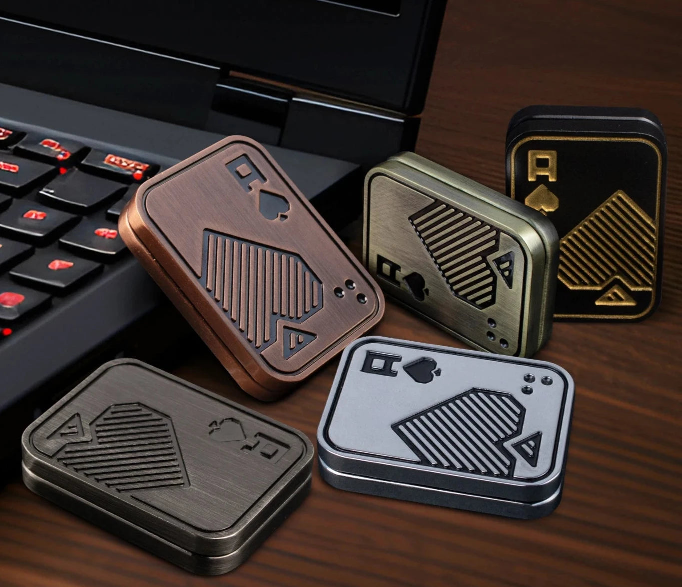 Fidget Slider de Metal – Alívio de Stress, Íman Magnético, Design Resistente