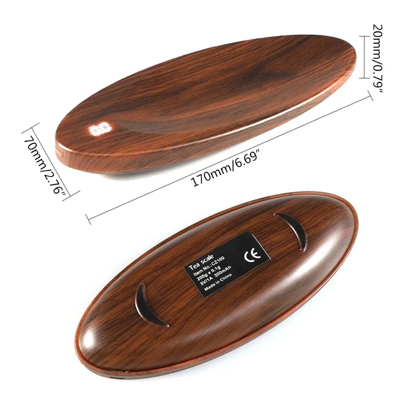 Mini Balança Elegante Digital Portátil - Escala de Precisão para Jóias, Chá e pequenos objetos, 200g/0,1g