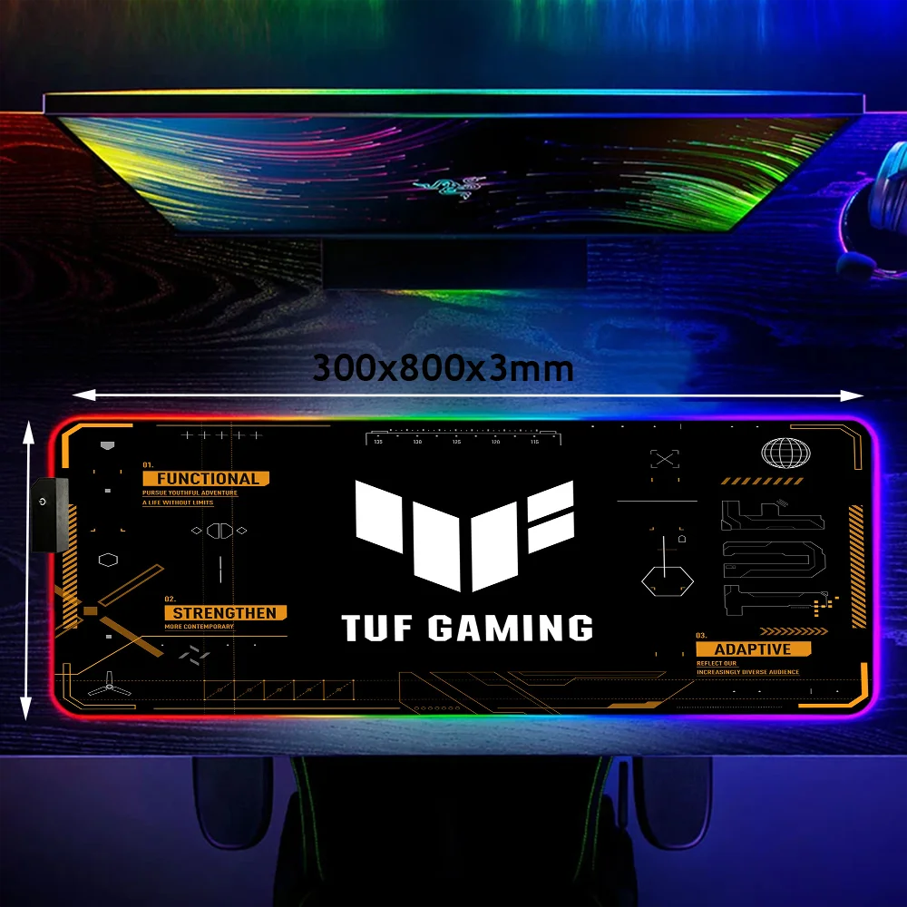 Tapete de Rato Gaming RGB - com Iluminação LED, Vários Tamanhos