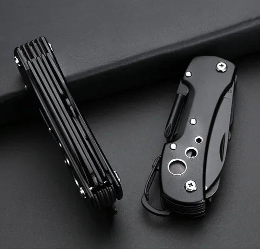 Canivete Multifuncional GRAND HARVEST – 13 Funções, Lâmina Aço Inoxidável 420, Design Dobrável