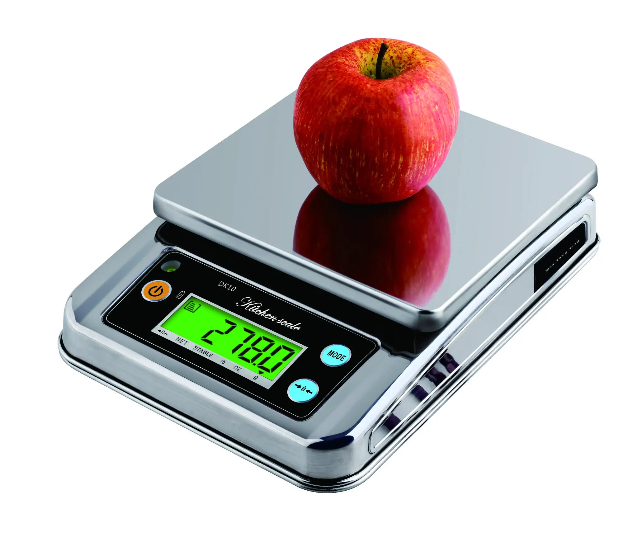 Balança DK10 de Cozinha Digital em Aço Inoxidável - 10kg de Capacidade, Precisão de 1g, Unidades em g/lb/oz