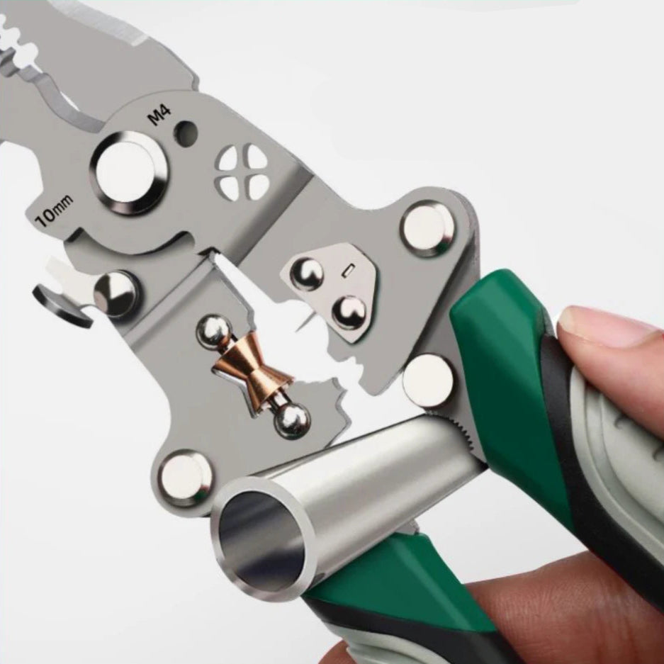 Alicate SIKE Multifuncional – Dobrável, Decapagem, Corte, Cravação, Escalas de Medição