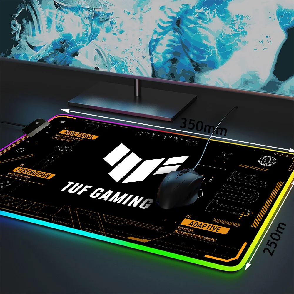 Tapete de Rato Gaming RGB - com Iluminação LED, Vários Tamanhos
