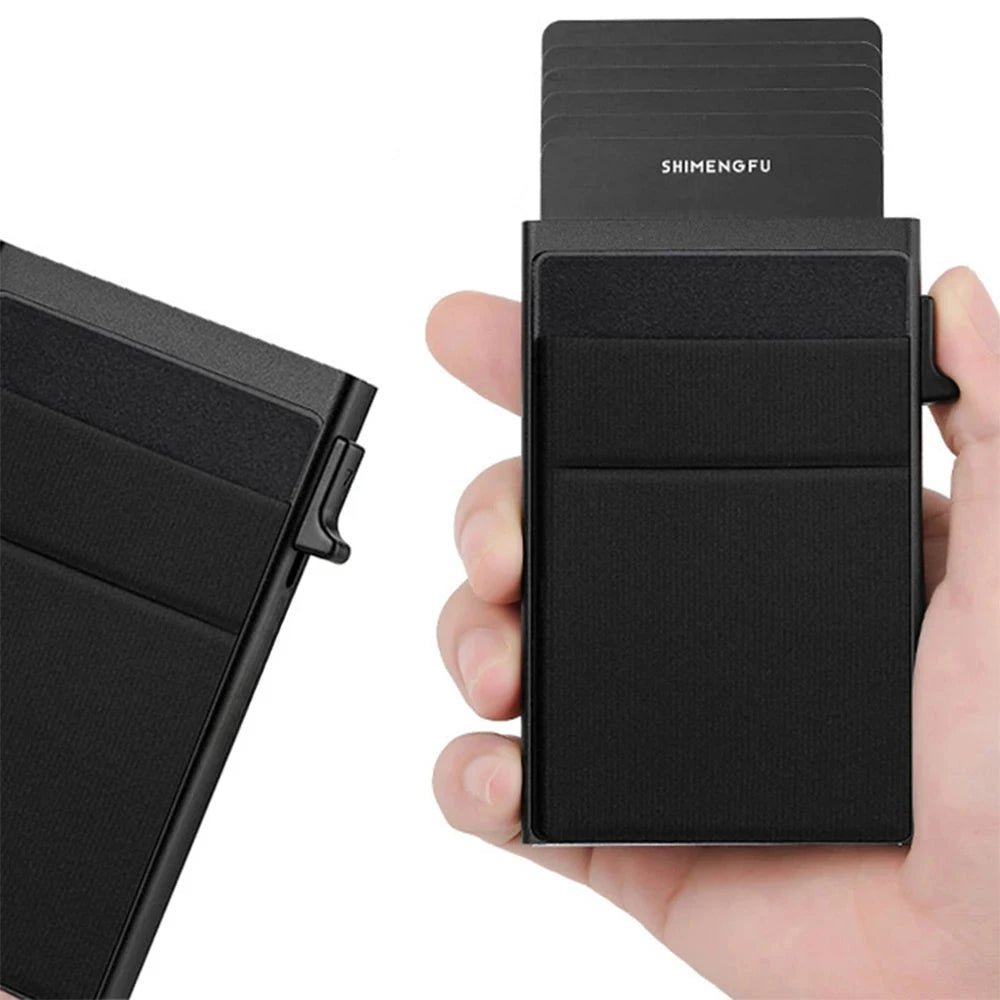 Porta-Cartões de Crédito Anti-Roubo com Bloqueio RFID - Suporte de Notas