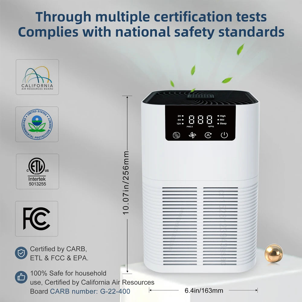 Purificador de Ar com Aromaterapia e Filtro HEPA – Elimina Fumo e Odores com Iões Negativos