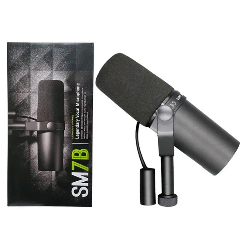 SM7B - Microfone Profissional Dinâmico Cardioide, para Estúdio, Streaming e Gravação