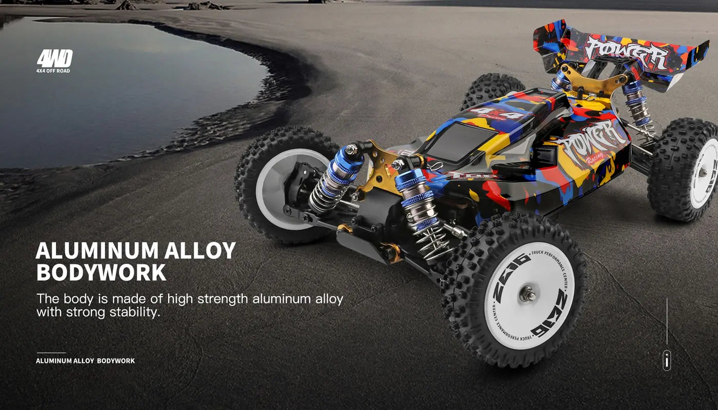 Carro Telecomandado 75KM/H - WLTOYS 124007 – Brushless, 4WD, 1:12 RTR