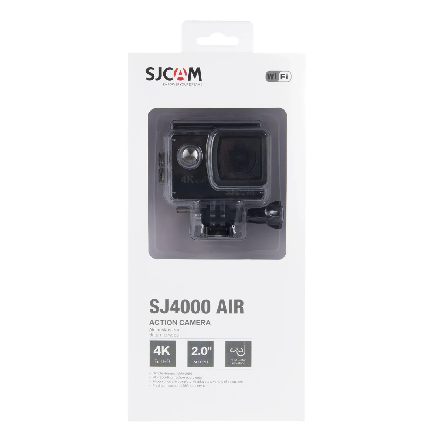 Câmara SJCAM SJ4000 Air - 4K, WiFi, Resistente à Água, Grande Angular