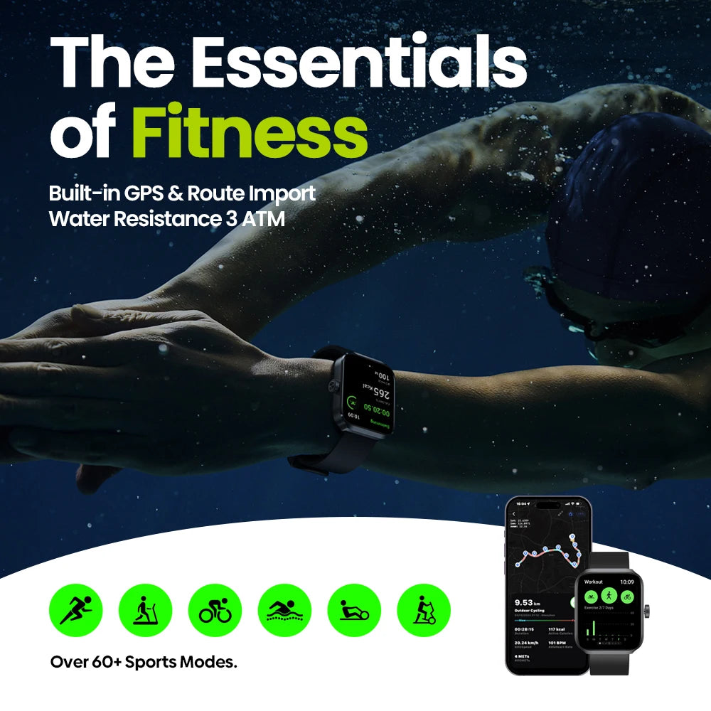 Smartwatch ZEBLAZE Beyond 3 Plus – Ecrã AMOLED 1.78