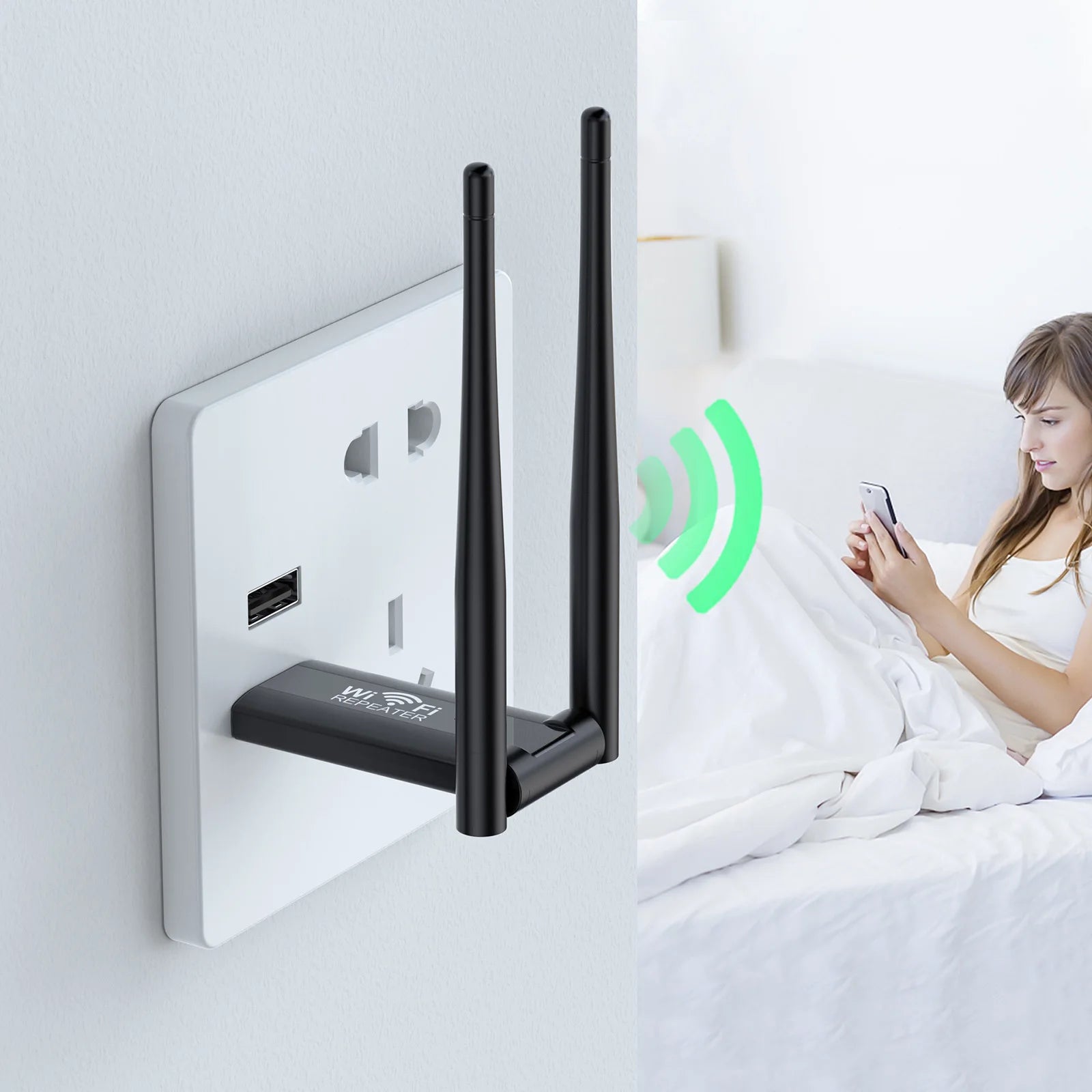 Repetidor Wi-Fi USB Wireless 300Mbps - Extensor de Sinal de Internet e Amplificador de Rede 2.4G