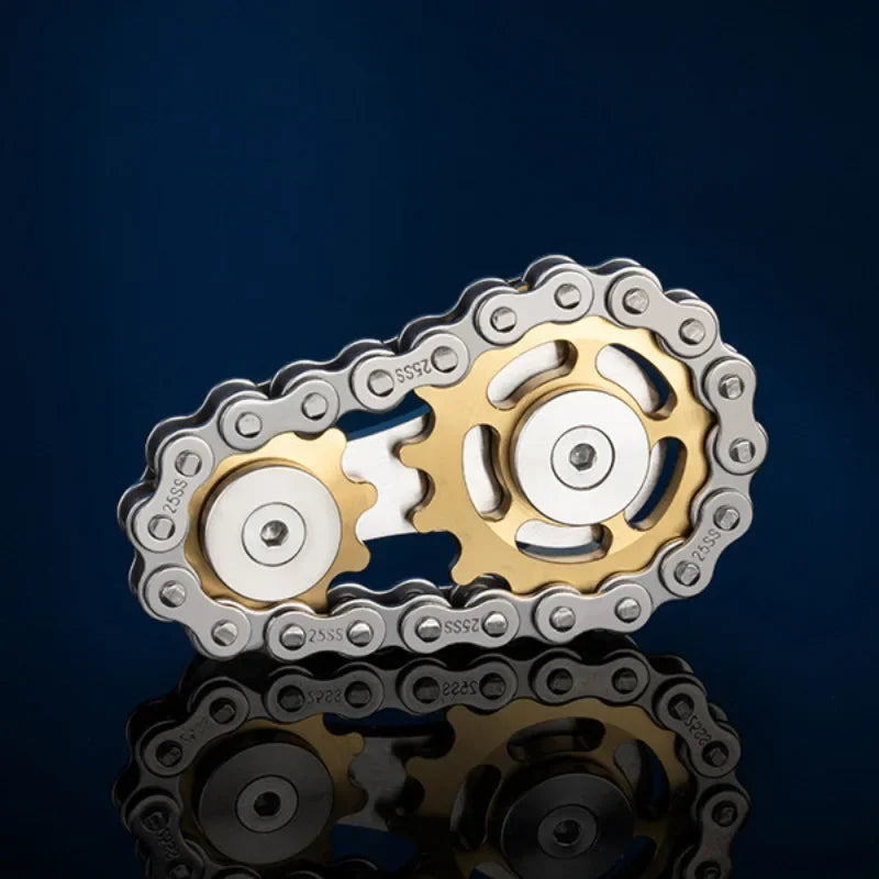 Fidget Spinner Corrente – Aumento de Concentração para estudos, Em Aço Inoxidável, Rolamento Silencioso