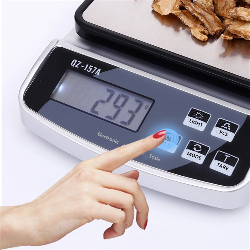 Balança de Cozinha Digital com Carregamento USB - Precisão de 1g, Capacidade até 15kg