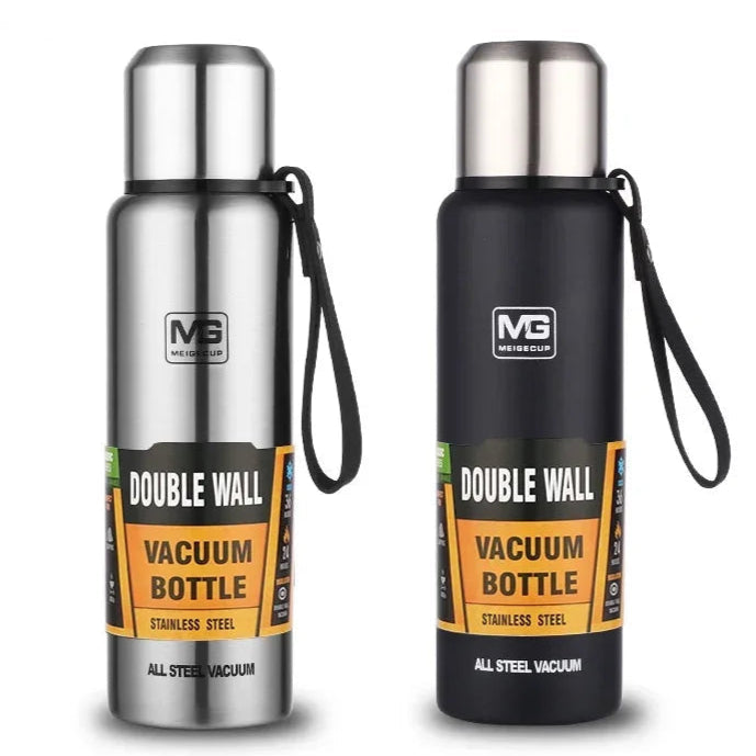 Garrafa Térmica UPORS – Aço Inoxidável, Parede Dupla, 500 ml a 1500 ml